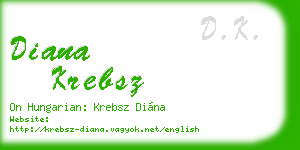 diana krebsz business card